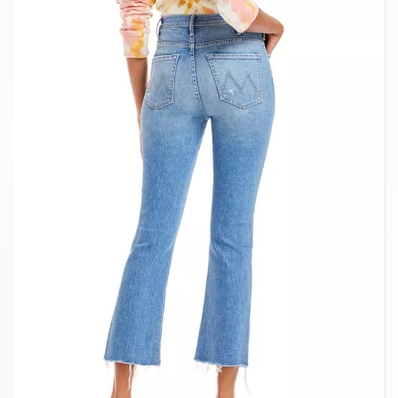 MOTHER The Hustler Flared Leg Distressed Ankle Jeans in Understudy Size 25 - Picture 4 of 14